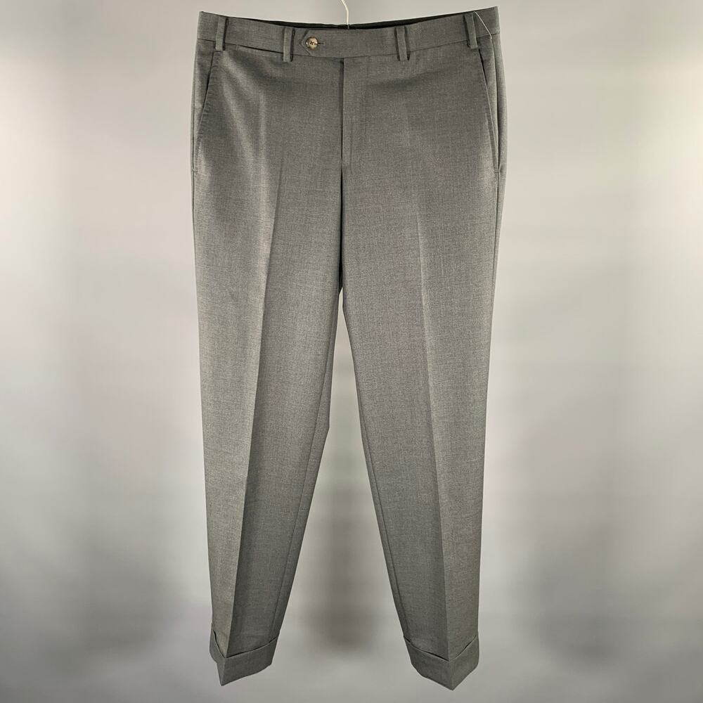 ATELIER MUNRO Size 32 Dark Grey Wool Slim Fit Dress Pants
